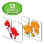Puzzle Educativ de potrivire Dinozauri cu 15 perechi de piese auto-corectante 2-5 ani